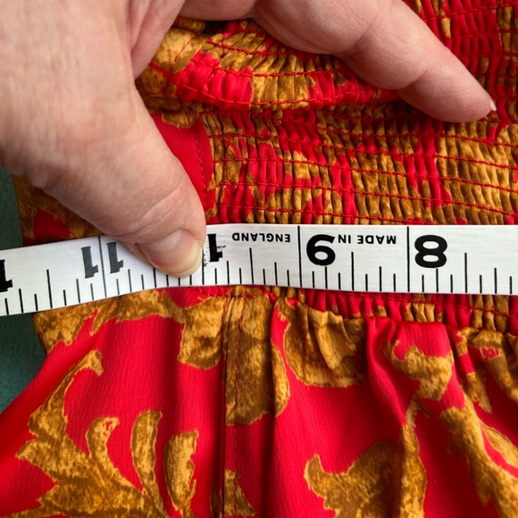 NWT UO Bustier Floral Mini Dress Orange/Red Gold Size S - Picture 13 of 15